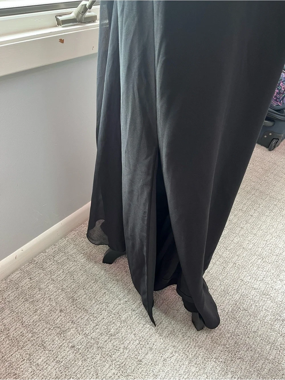 Pronovias Barcelona Black Cross-Neck Maxi Gown with Back Detail - Picture 6 of 15
